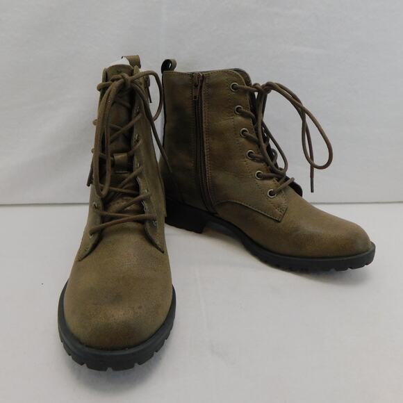 Sun Stone Women's Frankiee Lace-up Zipper Ankle Boots Taupe Size 5 New - Picture 8 of 9